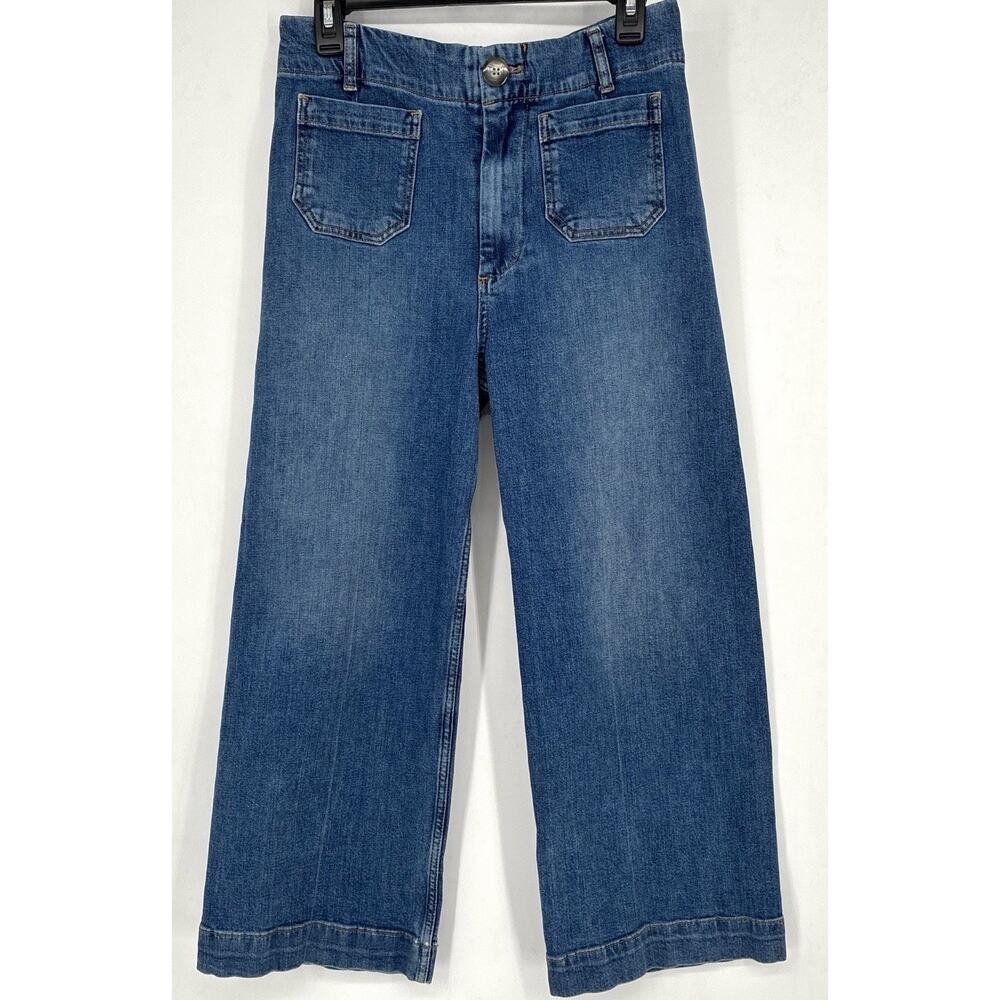 Anthropologie Straight-Leg Jeans in Medium Blue Wash - Picture 2 of 9